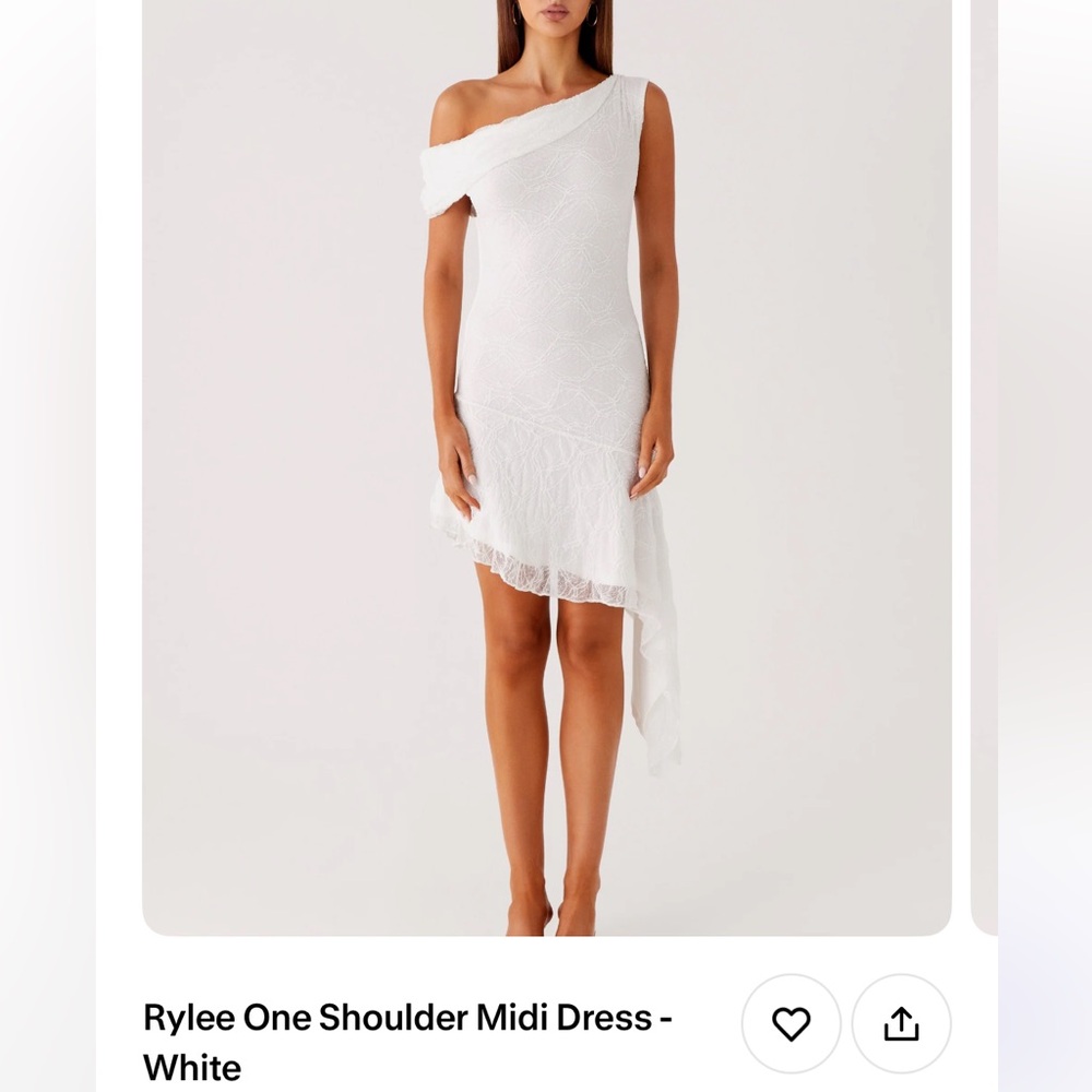 Peppermayo One Shoulder Dress - White